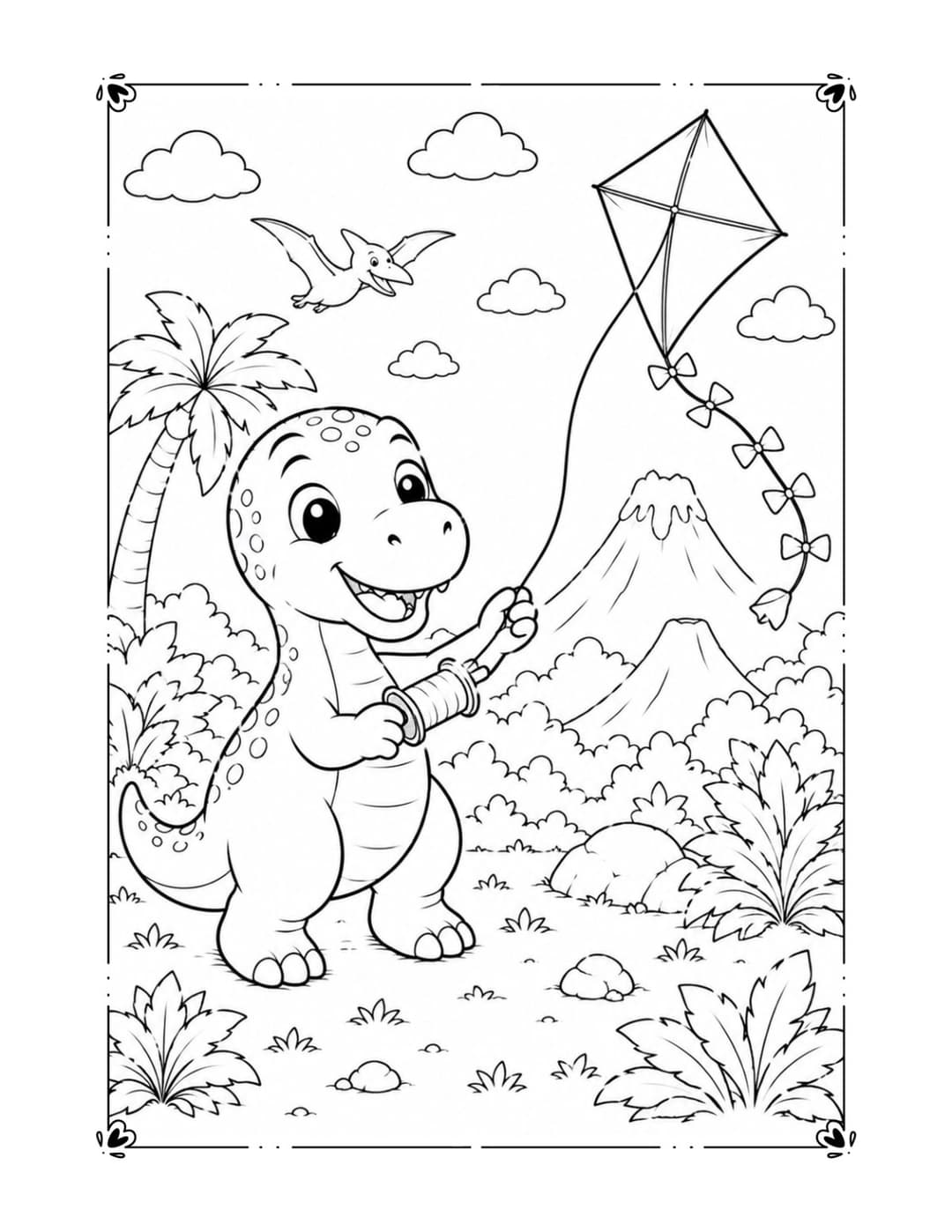 Dinosaur Colouring Adventure interior preview 1