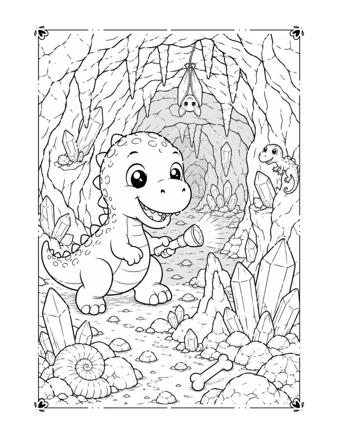 Dinosaur Colouring Adventure interior preview 2