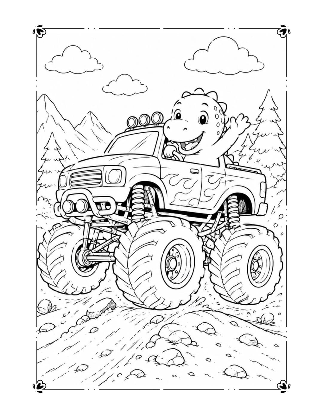 Dinosaur Colouring Adventure interior preview 3