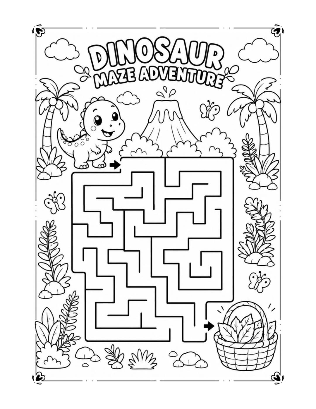 Dinosaur Colouring Adventure interior preview 4