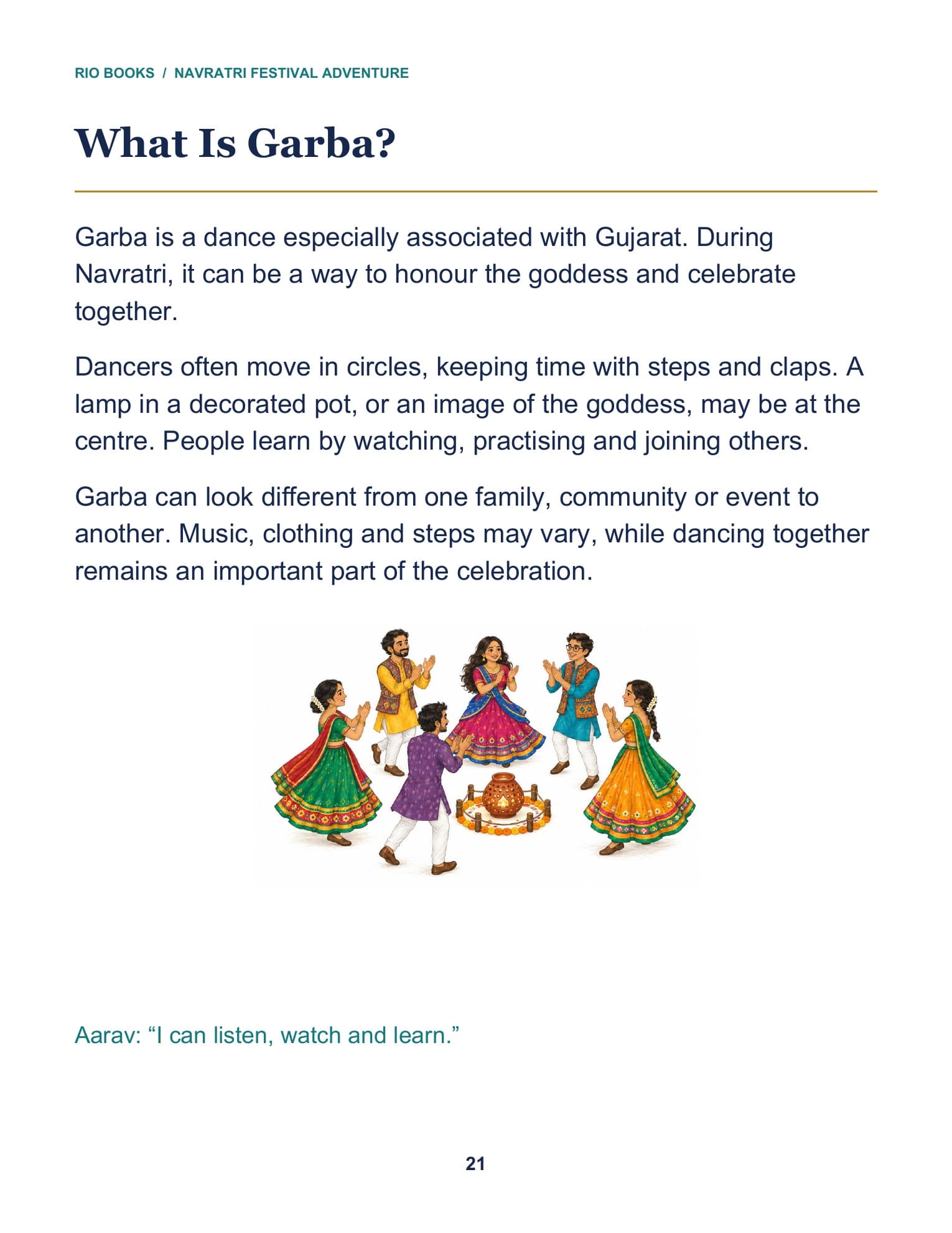 Sample interior page 1 from Navratri Festival Adventure