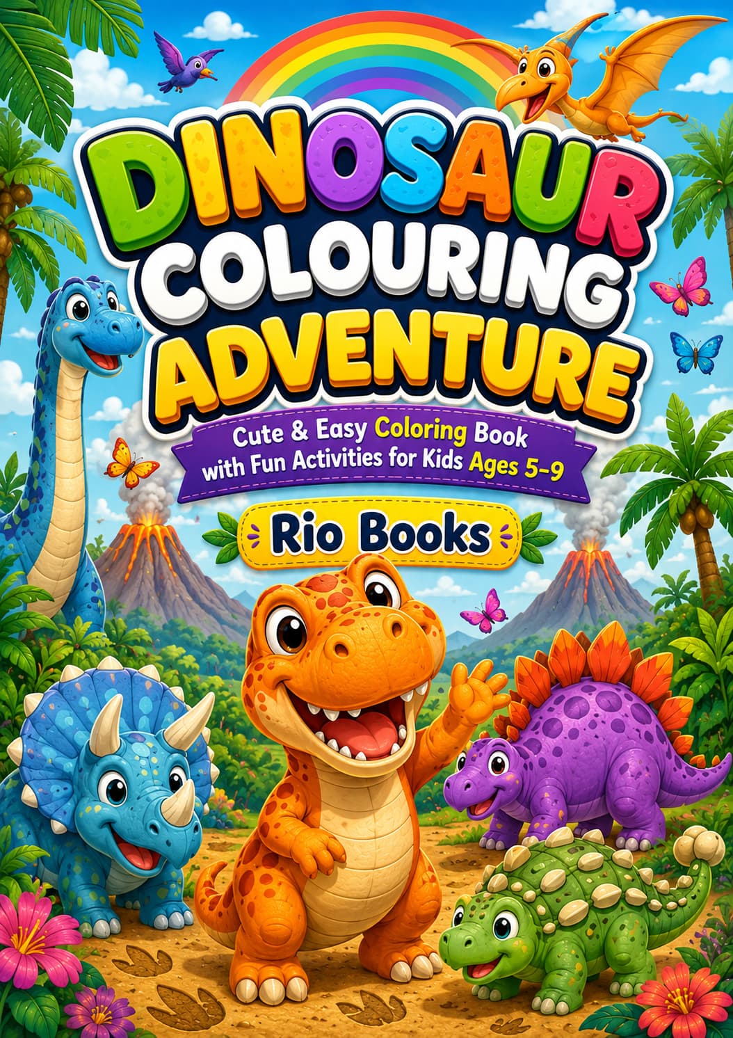 Dinosaur Colouring Adventure book cover