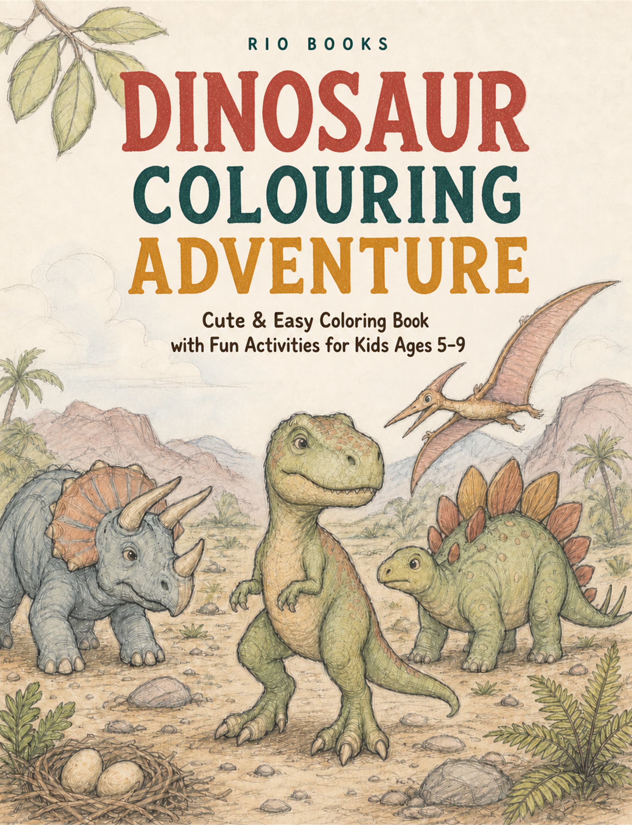 Dinosaur Colouring Adventure book cover