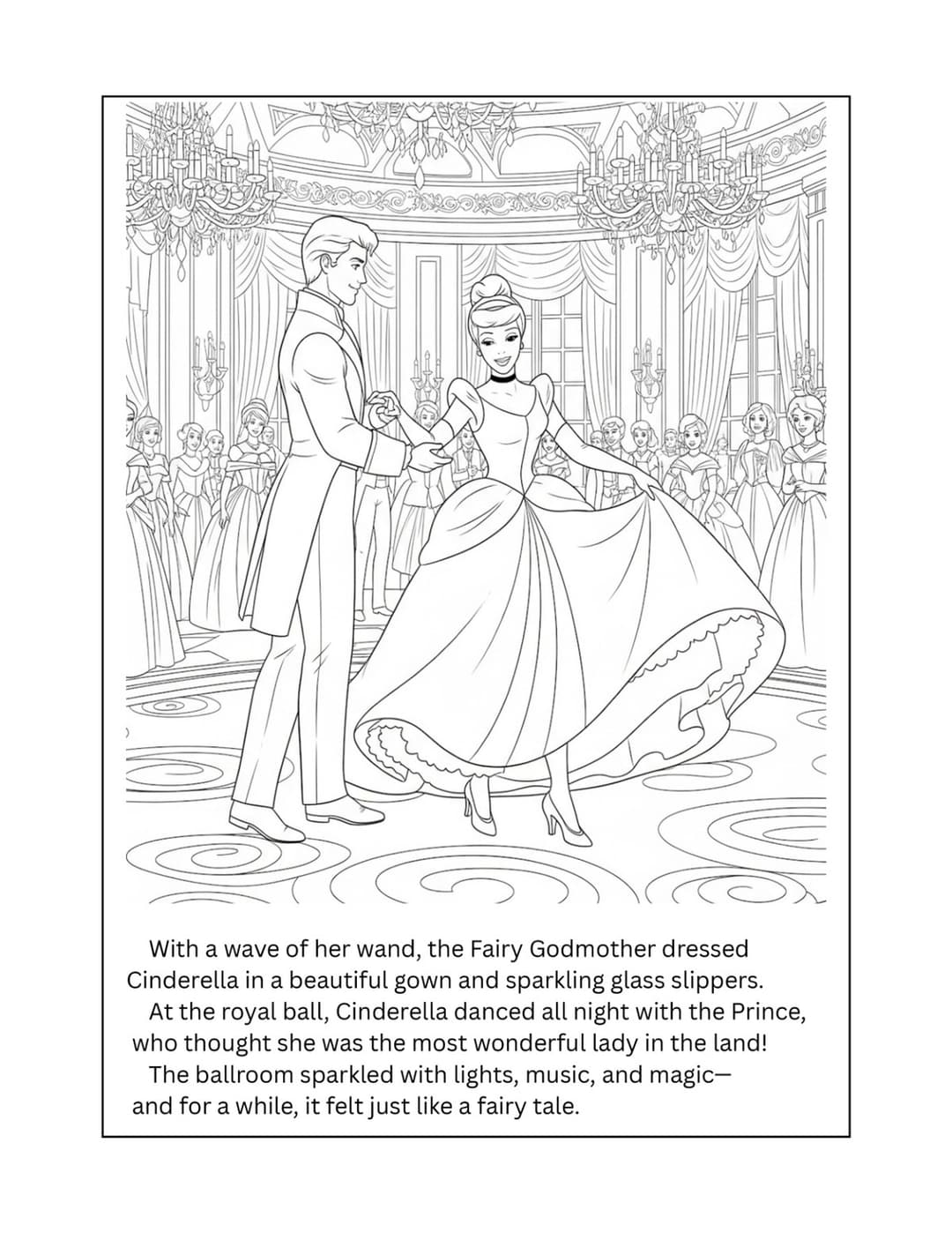 Fairy Tale Colouring Book interior preview 1