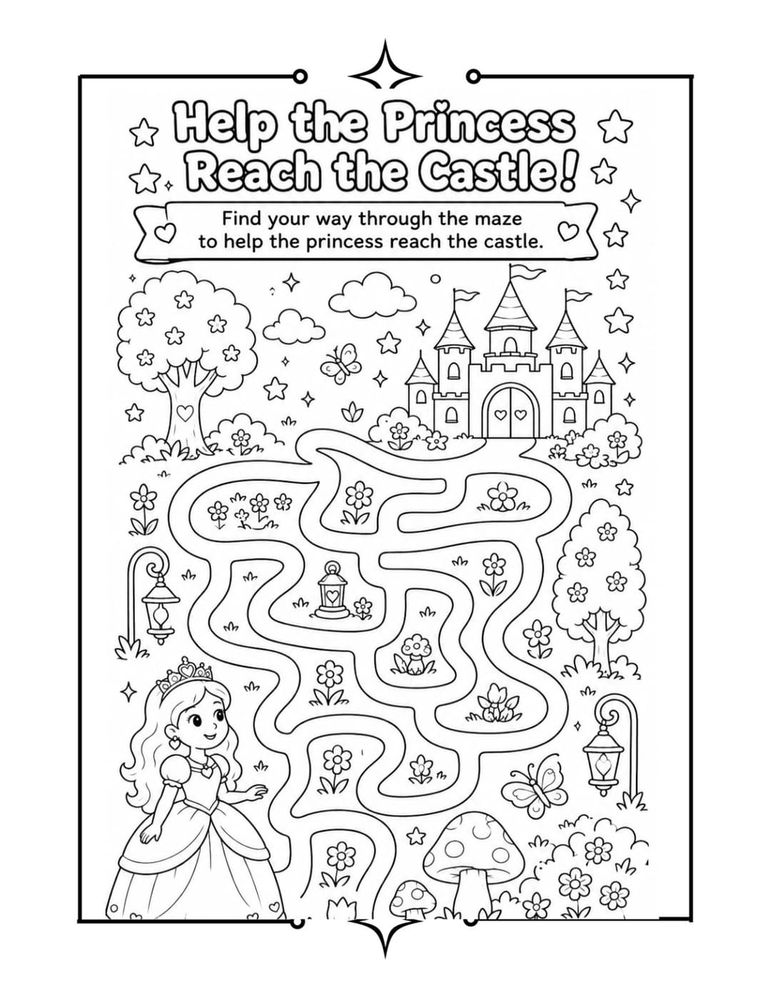Magical Fantasy Coloring Book interior preview 4